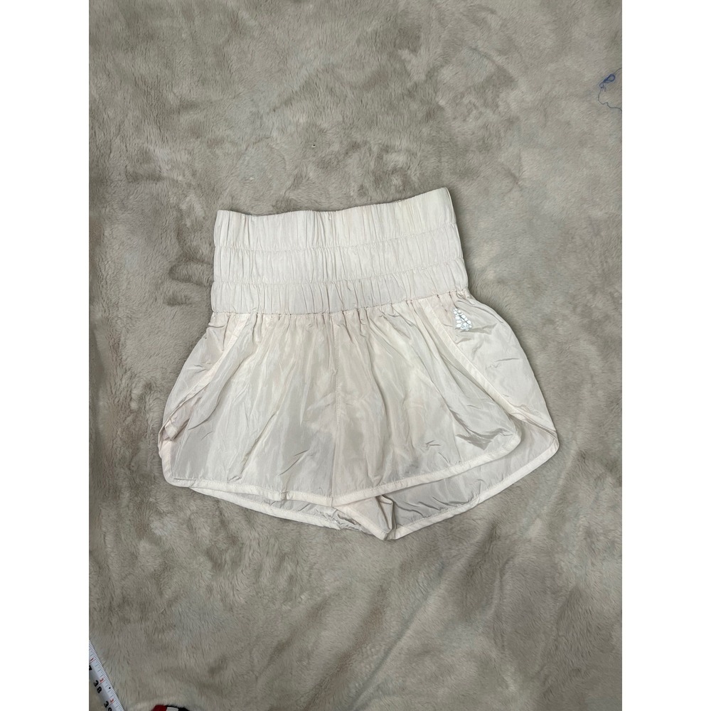 Free People FP Movement Womens Way Home Shorts Smocked High Rise Pink XS